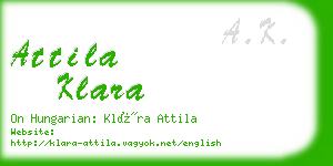 attila klara business card